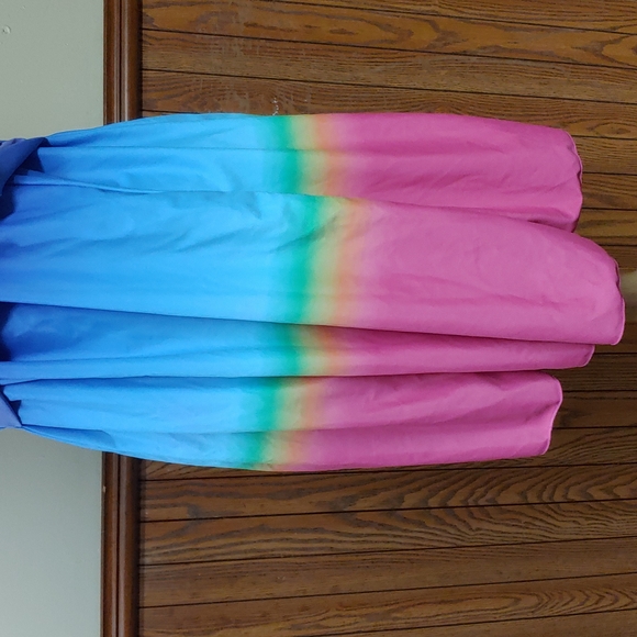 Cover Up and Dress Swimsuit Rainbow Ombre Bra Top NWOT XL - Picture 5 of 14